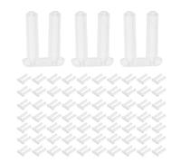 PENIKOKO Tapones para Gafas sin Montura 200 Unidades de Plástico Transparente 1,4x0,8x7,0 Mm Piezas de Repuesto para Reparación y Accesorios DIY para Marcos sin Montura