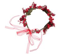 PENIKOKO Tocado Navideño de Frutas Artificiales Guirnalda Pelo Elegante Tocado de Novia Decoración Pelo de Niña para Fiestas y Eventos