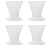 PENIKOKO Vasos de Silicona para Mezclar Resina Epoxi, 4 Piezas Reutilizables Autocurado, Tazas Medidoras Flexibles Transparentes Antidesbordamiento para Manualidades y Laboratorio