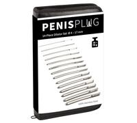 Penisplug PPlug Set de 14-piezas de dilatadores para hombres Plata 18,7-19,1 cm