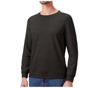 Penitenciaria - Camiseta de hombre que se puede llevar sobre la ropa interior térmica de lana gruesa termostática con cuello redondo chaqueta de piel de ante, gris oscuro, 4XL