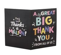 Penitue Gran Tarjeta Agradecimiento, Tarjeta Felicitación Apreciación Gigante Jumbo con Sobre Tamaño Extra A Great Big Thank You para Despedida Profesor Jefe Colegas Jubilación Oficina (Negro)