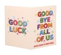 Penitue Gran Tarjeta Despedida, Good Luck Tarjeta Adiós Gigante con Sobre Regalo Despedida Libro Visitas para Jubilación Graduación Compañero Trabajo Maestro Colegas (Amarillo Claro, Estilo Cristal)