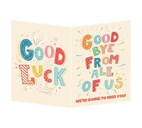 Penitue Tarjeta de Despedida Grande, Tarjeta Gigante de Buena Suerte con Sobre Libro Visitas Grande Ideas Regalo para Compañeros Trabajo Profesores Graduaciones Jubilaciones (Amarillo Claro)
