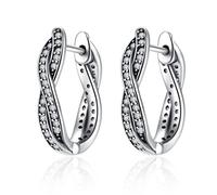Penk & Clear Twist of Fate Hoop Pendientes para pendientes de mujeres Joyas