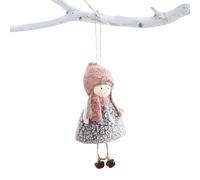 Penlimly Ángeles de Adorno de Peluche | Figura de Ángel para Decoración de Árbol Navideño,Colgante Festivo Celebración Familiar Navideña Interior Casa Puerta Ventana