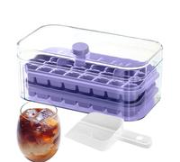 Penlimly Bandeja de hielo en forma de cubo, prensa de 2 capas, máquina de fácil liberación con 64 rejillas, bandeja de congelador de gran capacidad, para whisky, cóctel, café, vino, bar, fiesta, hogar