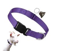 Penlimly Collares de Cabra con Campanas, Cuello de Mascotas de Nylon Ajustable - Anti perdido de Paja de pastoreo para la Masa de Hard de Cabra Entrenamiento Animal Rancho Ganado Granja
