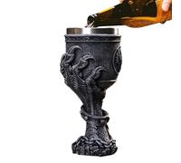 Penlimly Taza de cerveza gótica | Copa medieval 3D de garra de dragón, vaso de bebidas multifuncionales para cócteles, whisky y