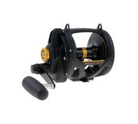 PENN 1292938 Squall Lever Drag - Carrete de Pesca de curricán de 2 velocidades, 890/50, Negro, IGFA50, SQL50VSW