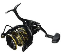 PENN Battle III - Carrete de Pesca en la Costa Giratorio, Arrastre Frontal HT-100, máximo de 15 Libras | 6,8 kg, Fabricado con composición Resistente de Aluminio para Mayor Durabilidad, Negro/Dorado