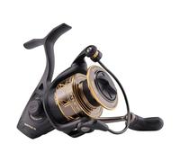 PENN Battle III - Carrete de Pesca en la Costa Giratorio, Arrastre Frontal HT-100, máximo de 15 Libras | 6,8 kg, Fabricado con composición Resistente de Aluminio para Mayor Durabilidad, Negro/Dorado