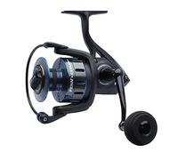 PENN Combat III; Carrete Giratorio de Pesca en el Mar, Versátil para Barco, Kayak, Orilla, Spinning, Jigging y Surfcasting, Diseño Resistente para Agua Salada, Unisex, Negro/Azul, 6000