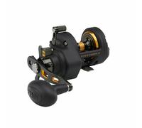 PENN Fathom® II Star Drag Carreel, Carrete de Pesca de Agua Salada, carretes convencionales, Pesca de mar - Nearshore/Offshore, Pesca en Orilla y Kayak, Unisex, Negro Dorado, 12 | Mano Derecha