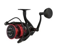 PENN Fierce IV Spinning, carrete de pesca, carretes giratorios, pesca marítima, pesca en la costa, pesca en el mar versátil para barco, kayak, orilla, jigging, surf y uso completo, unisex, negro/rojo,