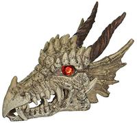 Penn-Plax Deco-Replicas Dragon Skull Gazer Aquarium Decoration - Safe for Freshwater and Saltwater Fish Tanks - Large Adorno de Acuario, Resina, L