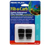 Penn-Plax Filt-a-Carb - Cartuchos de carbón activado de repuesto (paquete de 2) - Se adapta a filtros "E" de múltiples poros y bajo grava - Proporciona filtración química (FC2)