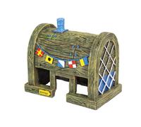 Penn -Plax Spongebob Squarepants Ornamento de acuario con licencia oficial - The Krusty Krab - Grande