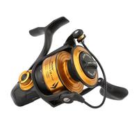 PENN Spinfisher VII Carrete Giratorio, Live Liner y Longcast | Carrete para Pesca en Agua Salada con Sellado IPX5 y CNC | para Pescadores en Barco en Desde la Orilla | Varios tamaños | Negro y Dorado