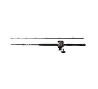PENN Warfare - Juego de caña de Pescar y Carrete multiplicador de Pesca - Combo de Agua Salada Completa para caballa, Bacalao, lubina, abadejo y Peces Planos, Negro, 210 cm, Carrete 30, Mango Derecho