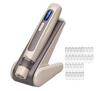 Penna Microneedling Professionale Dispositivo EMS Microcorrente | Infusione Auto Siero Dispositivo Cura Viso con 6 Velocita Regolabili e Display LED Chiaro(A)