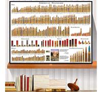 Pennclys American Bullets - Póster artístico de pared con balas en lienzo para decoración del hogar, habitación, 40,6 x 60,9 cm, sin marco