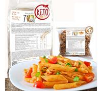Penne Keto Line@diet | 7 porciones individuales de 50g de pasta cetogénica | 2,25g de carbohidratos y 0,5g de azúcar, rica en fibra y proteínas | 350g