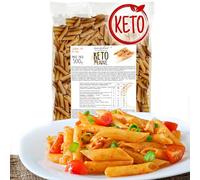 Penne Keto Line@diet | Paquete de 500g de pasta cetogénica | 2,25g de carbohidratos y 0,5g de azúcar, rica en fibra y proteínas