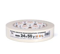 PENNELLIFICIO 2000 | Cinta de papel para enmascarar y para pinturas, eliminación sin residuos, antimanchas, dimensiones 24 mm x 45 m - Made in Italy
