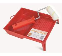 PENNELLIFICIO 2000 | Kit de rodillo y bandeja para pintar, juego de pintura, rodillo para esmalte, resistente a disolventes, tamaño 10 cm, diámetro 15 mm, fabricado en Italia