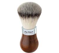 Pennello da barba di una imitazione di pelo di tasso(sintetico- VEGANo), Ø22 mm, manico a forma di goccia (Kebony-legno/Adattamento chromo)