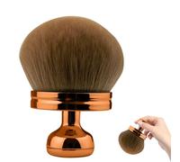 Pennello Fondotinta con Manico Oro Rosa e Setole Color Carne per Abbronzatura Finta, Blush Liquido e Crema Viso | 3.5 cm Sintetico con Impugnatura Ergonomica