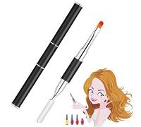 Pennello per Unghie, 2 in 1 Dual-ended Nail Art Penna Spazzola/Spazzola per Unghie UV Gel Strumento, per Arte del chiodo a Doppia Estremità a Forma di Fetta per Polygel l'estensione Delle Unghie