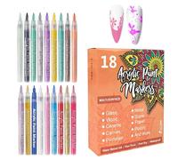 Pennello Per Unghie A Penna | Set 18 Colori Smalto A Rapida Asciugatura | Penne Per Bambini E Adulti | Matite Per Decorazioni Unghie Per Casa, Salone, Feste, Regalo Donna Ragazza