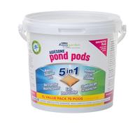 Pennington Aquagarden Impresionantes cápsulas de estanque, come lodos de estanque, hace que el agua del grifo sea segura, reduce la limpieza del filtro, paquete de 75 unidades
