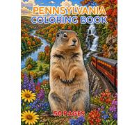 Pennsylvania Coloring Book 50 Coloring Pages Single Sided