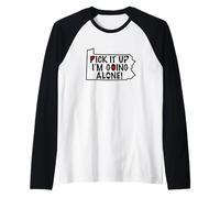 Pennsylvania Euchre Pick It Up I'm Going Alone - Juego de Cartas Camiseta Manga Raglan