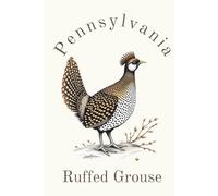 Pennsylvania State Bird, Ruffed Grouse (Bonasa umbellus) Notebook, Journal for Men, Women, Young Adults, Teens, Kids, Gift for Bird Watchers, ... 120 White Lined Pages, 6"x9", Eco-Friendly