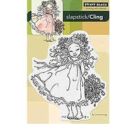 Penny Black Sello de Goma Adhesiva de 5 x 7.5 Pulgadas, Dije de Flor de Hoja, Caucho, Negro, 0.0000