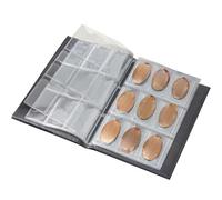 Penny Books para coleccionistas | Álbum de monedas prensado portátil que sostiene 108 ranuras, organizador compacto para tokens de recuerdo, Bill Notes, Moneda, Sellos | Maletín de registro de viaje