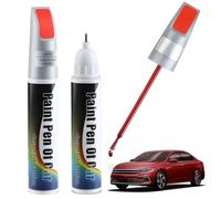 Penriter 2 Piezas LA3V Rojo Indio Reparador Arañazos Coche para VW/Volkswagen, 2 In 1 Bolígrafo de Reparación Arañazos Coche, Quita Arañazos Coche, Reparar Arañazos y Astillas