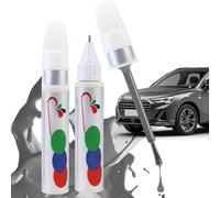 Penriter 2 Piezas Reparador Arañazos Coche Gris 24ML, 2 In 1 Bolígrafo de Reparación Arañazos Coche, Quita Arañazos Coche, Pluma de Retoque del Coche Rotulador De Reparación De Arañazos