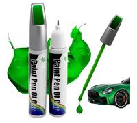 Penriter 2 Piezas Reparador Arañazos Coche Verde Claro 24ML, 2 In 1 Bolígrafo de Reparación Arañazos Coche, Quita Arañazos Coche, Pluma de Retoque del Coche Rotulador De Reparación De Arañazos