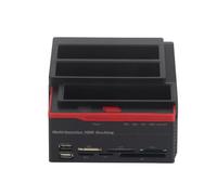 PenRux Estación de Acoplamiento de Disco Duro USB 3.0 ade Tres Bahías, Compatible con IDE de 2,5/3,5 Pulgadas y Disco Duro, Compatible con 6 TB X 2 (Enchufe Europeo de 100 V a 240 V)