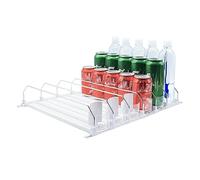 PenRux Organizador de Bebidas para Nevera, ABS de Ancho Ajustable, Empuje Automático de Bebidas, Capacidad para Botellas de 12 Oz, 16 Oz, 16,9 Oz, 20 Oz, Organizador de Latas de (38cm)