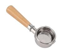 PenRux Portafiltro Desnudo sin Fondo de 58 Mm, Portafiltro de café de 3 Orejas de 58 Mm Portafiltro sin Fondo de 58 Mm con Mango de Madera Maciza para Cafetera Barsetto (A2 Color Haya)