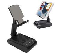 PenRux Soporte para teléfono móvil con Altavoz Bluetooth inalámbrico, Antideslizante Plegable Ajustable teléfono Tablet Holder Altavoz HD Surround Sound Altavoz con Cable de Carga