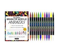 Pens for Drawing - 12-Piece Double-Ended Fingernail Decorating Markers, Precision Fine Tip & Dotting Tool for Intricate Designs, Fast-Drying DIY Manicure Supplies | Multi-Color