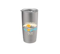 Pensacola Florida Souvenir Montaña Puesta del sol Río Vaso térmico de acero inoxidable de doble pared