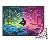 Pensador Estantería Fantasía Puzzle para Adultos Puzzle de 1000 Piezas Arte Colorido Relajante Decoración Familiar Regalo 70x50cm/1000pcs